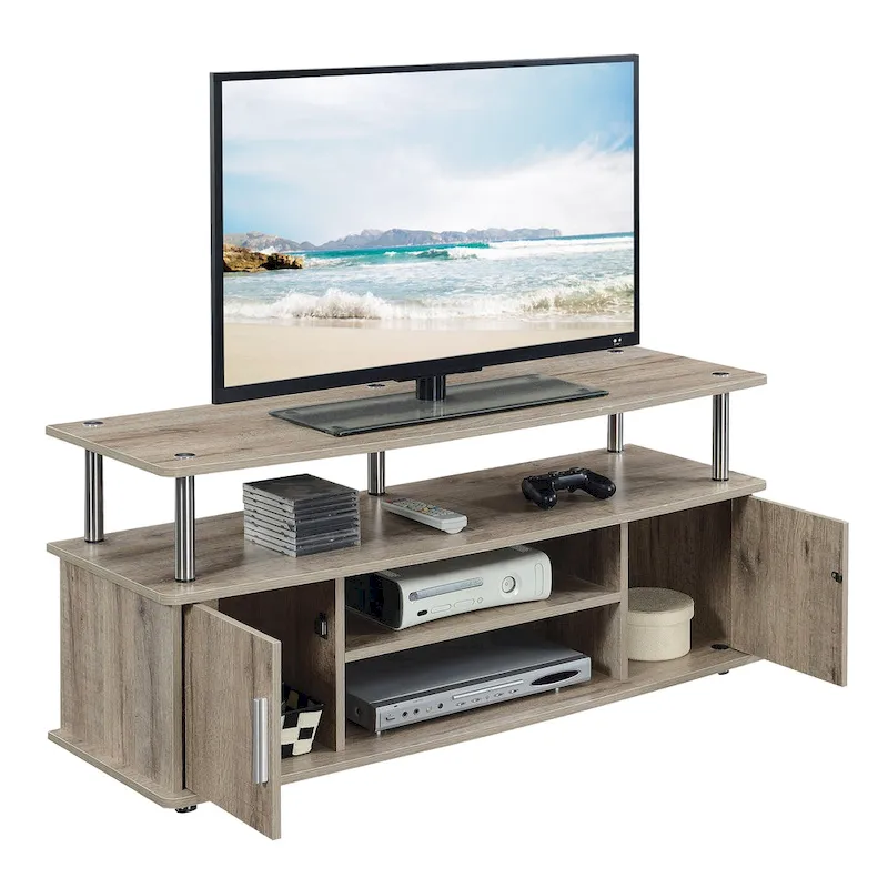 Convenience Concepts Designs2Go Monterey 55 inch TV Stand with Cabinets and Shelves