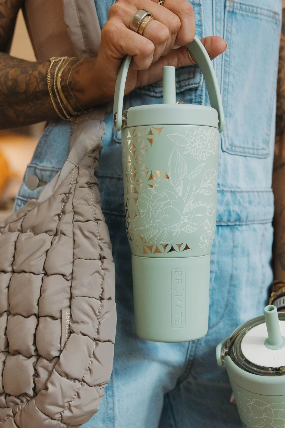 BruMate Resa 35 oz Tumbler in Golden Bloom | DWRS35MTB-METALLICBLOOM