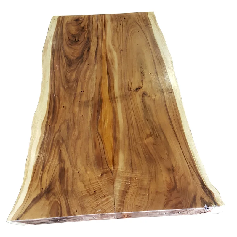 Chic Teak Suar Live Edge Unique Slab Dining Table - 71 Long (Table Only)