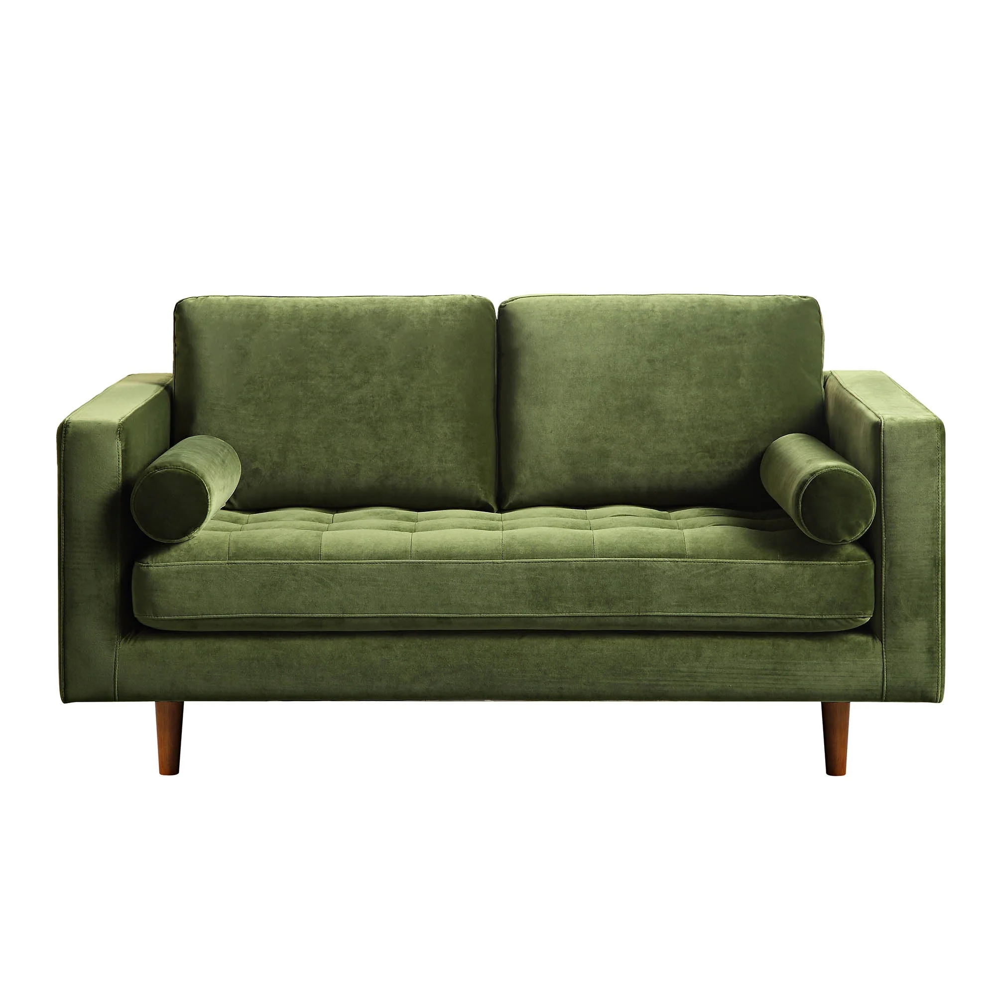 2-Seater Sofa, Moss Green Velvet