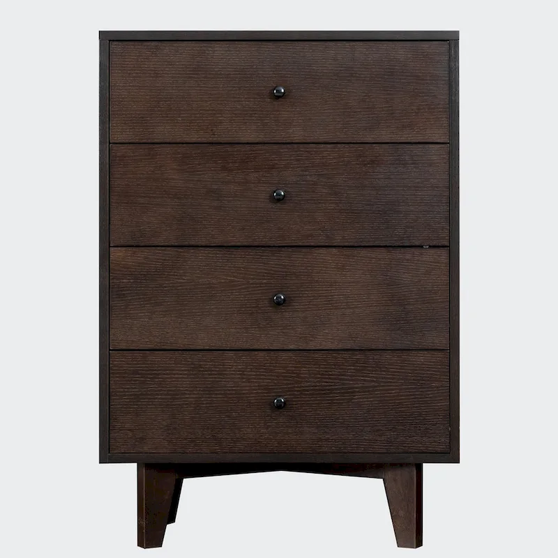 4 drawer dresser with retro round handle