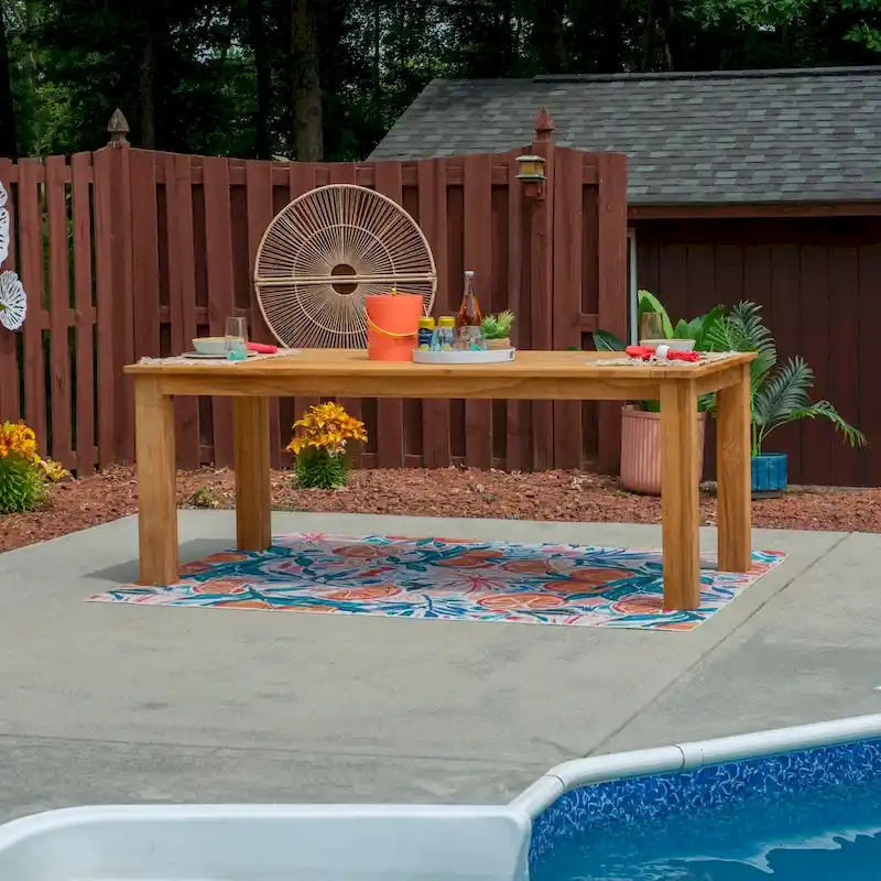 Clermont Outdoor Natural Teak Dining Table