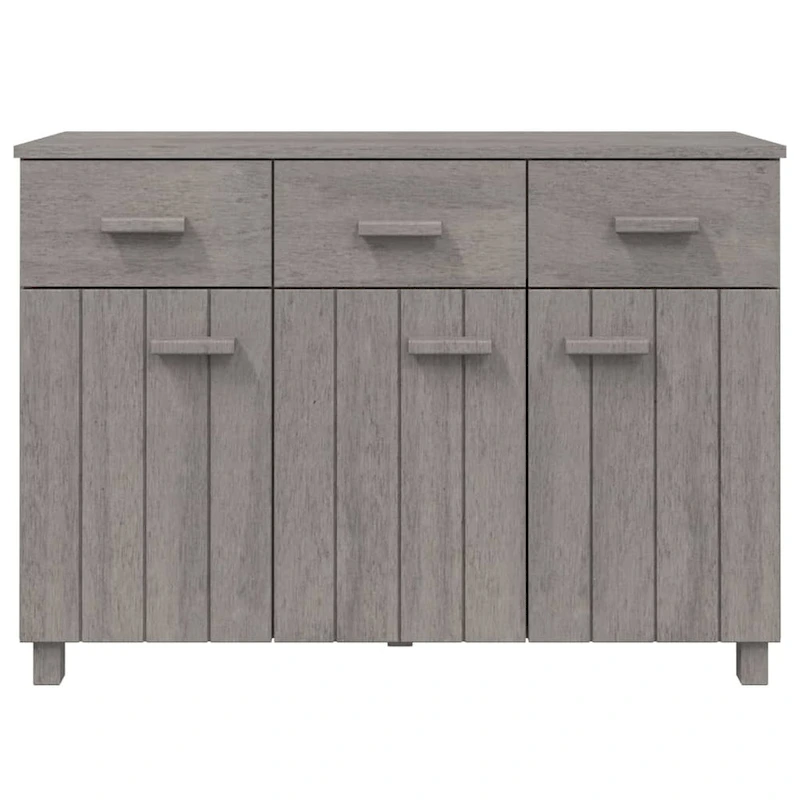 vidaXL Sideboard Bar Buffet Console Cabinet with Drawers HAMAR Solid Wood Pine - 44.5  x 15.7  x 31.5