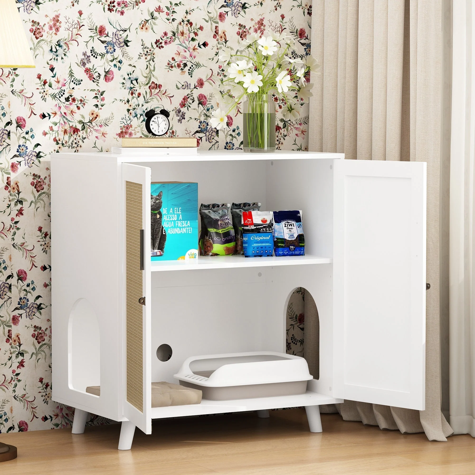 Litter Box Enclosure Cat Litter Box Furniture End Table Sofa Tbale