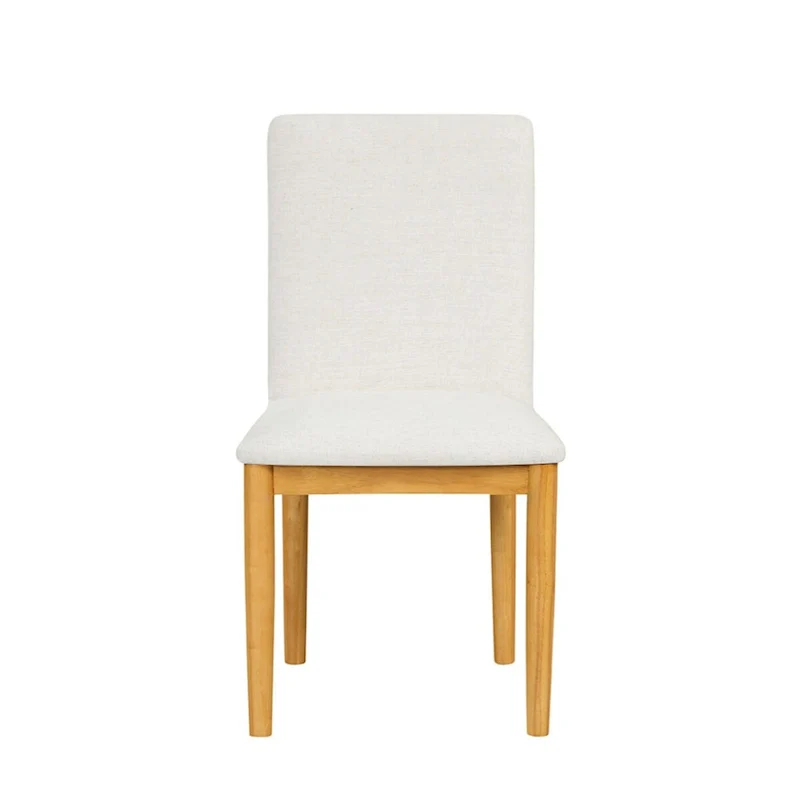 HomePop Modern Upholstered dining chair - Cream Textured Woven (Set of 2)