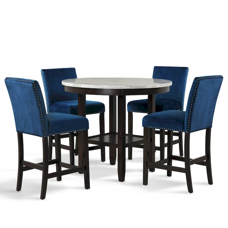 5-Piece Round Counter Height Dining Set
