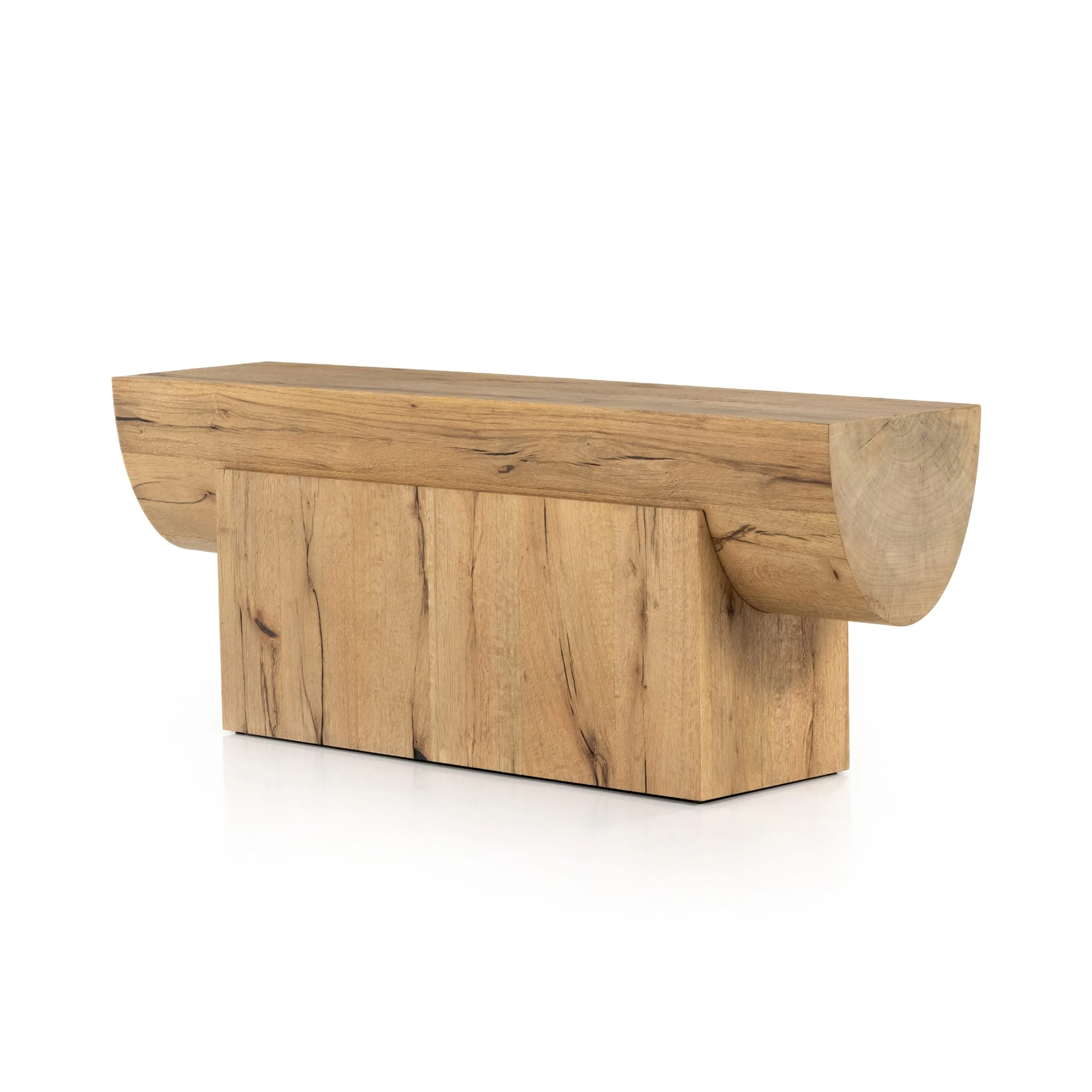 ELBERT CONSOLE TABLE-RUSTIC OAK VENEER