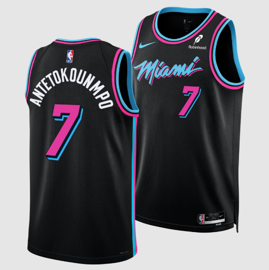 Miami Heat Giannis Antetokounmpo Original Vice Nights Swingman Jersey