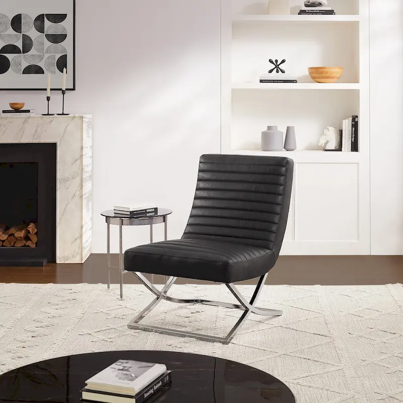 Art Leon Retro Armless Leather Chair