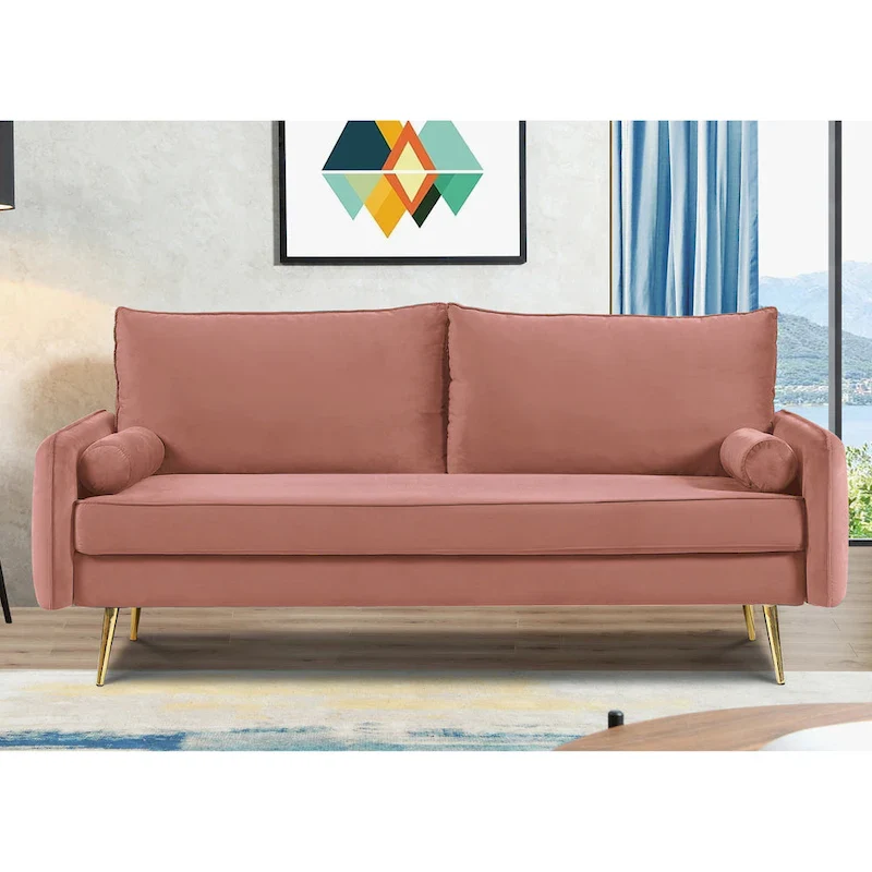 Villeda 70W Polyester Square Arms Sofa
