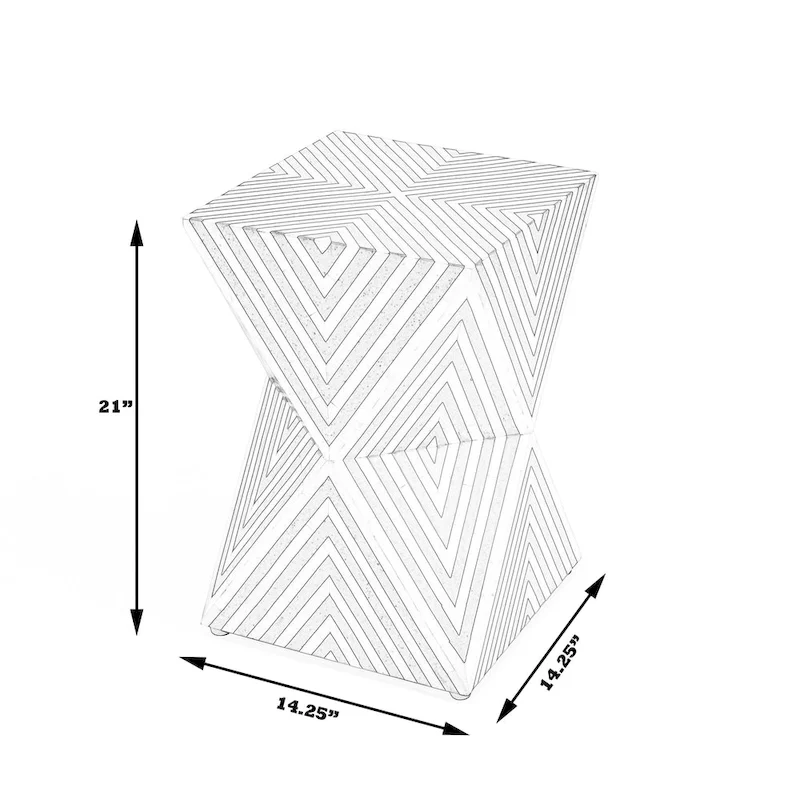 Bone Inlay End Table