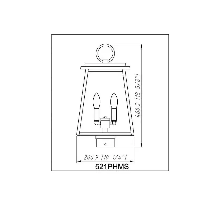 Z-Lite Broughton 2 - Light Post Light in Black