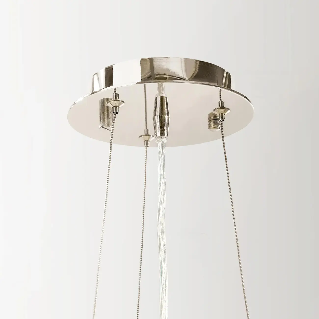 Modern 6-Light Branch Style Crystal Beaded Chandelier