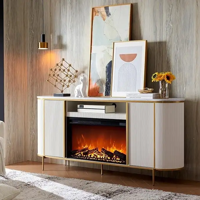 70 Modern Luxury Fireplace TV Stand, Entertainment Center, TV Console