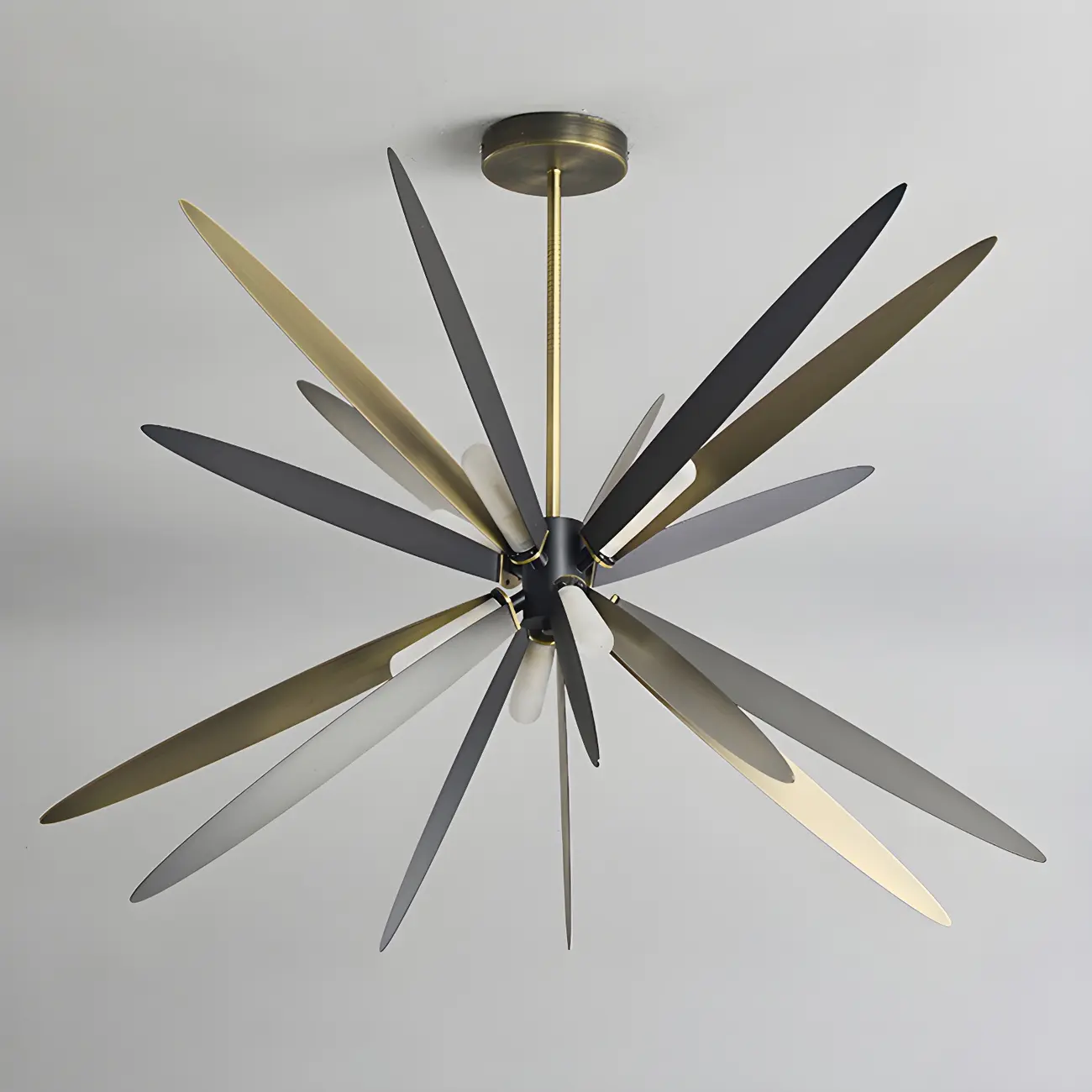 Modern Metal Sputnik Starburst Chandelier Adjustable Downrod