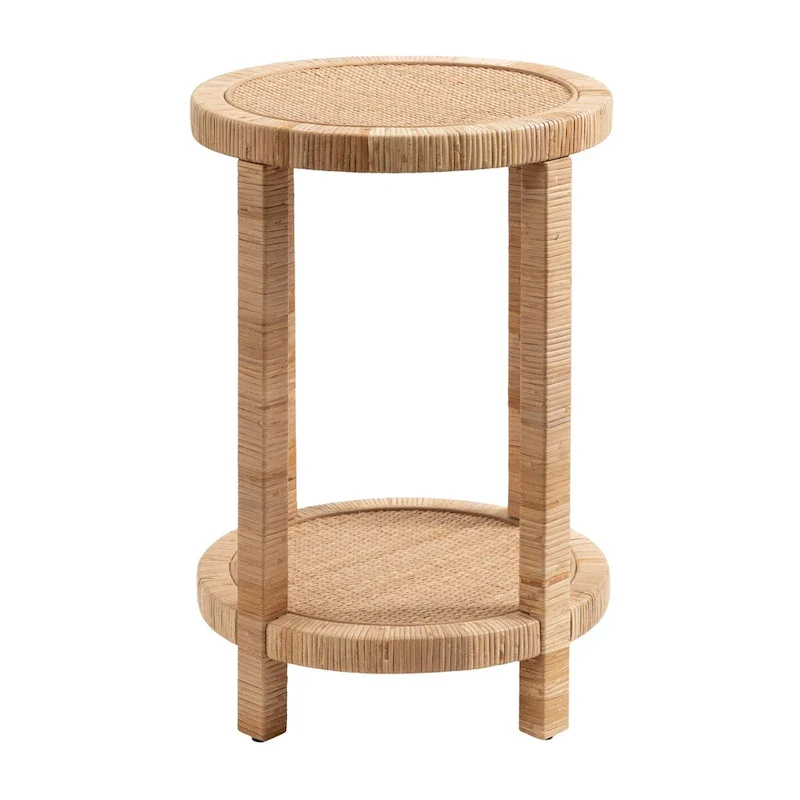Kate and Laurel Rafina Rattan Side Table - 16x16x24