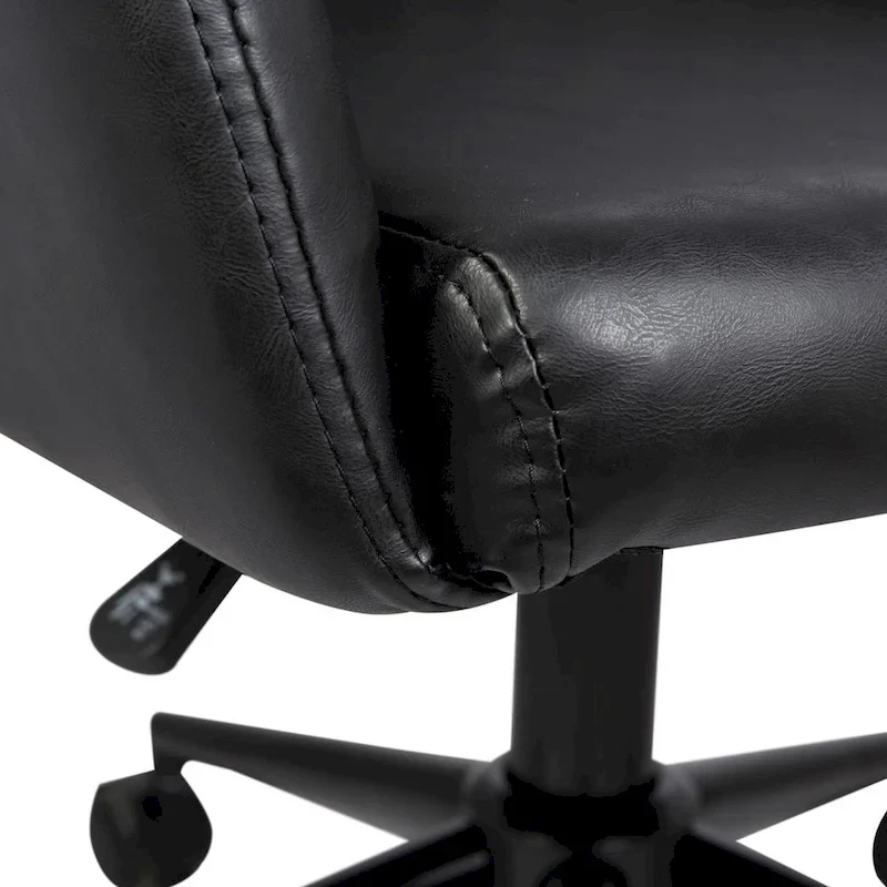 Office Desk Chair, Tufted PU Leather Upholstery