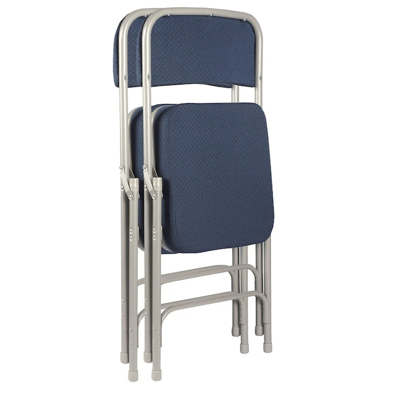 Hampden Furnishings Bernadine Collection Deluxe Fabric Padded Folding Chair, Pack of 2