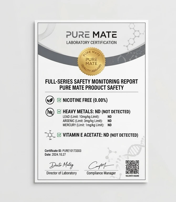 Pure Mate Toxicology Report - EVALI Prevention & Heavy Metal Screening