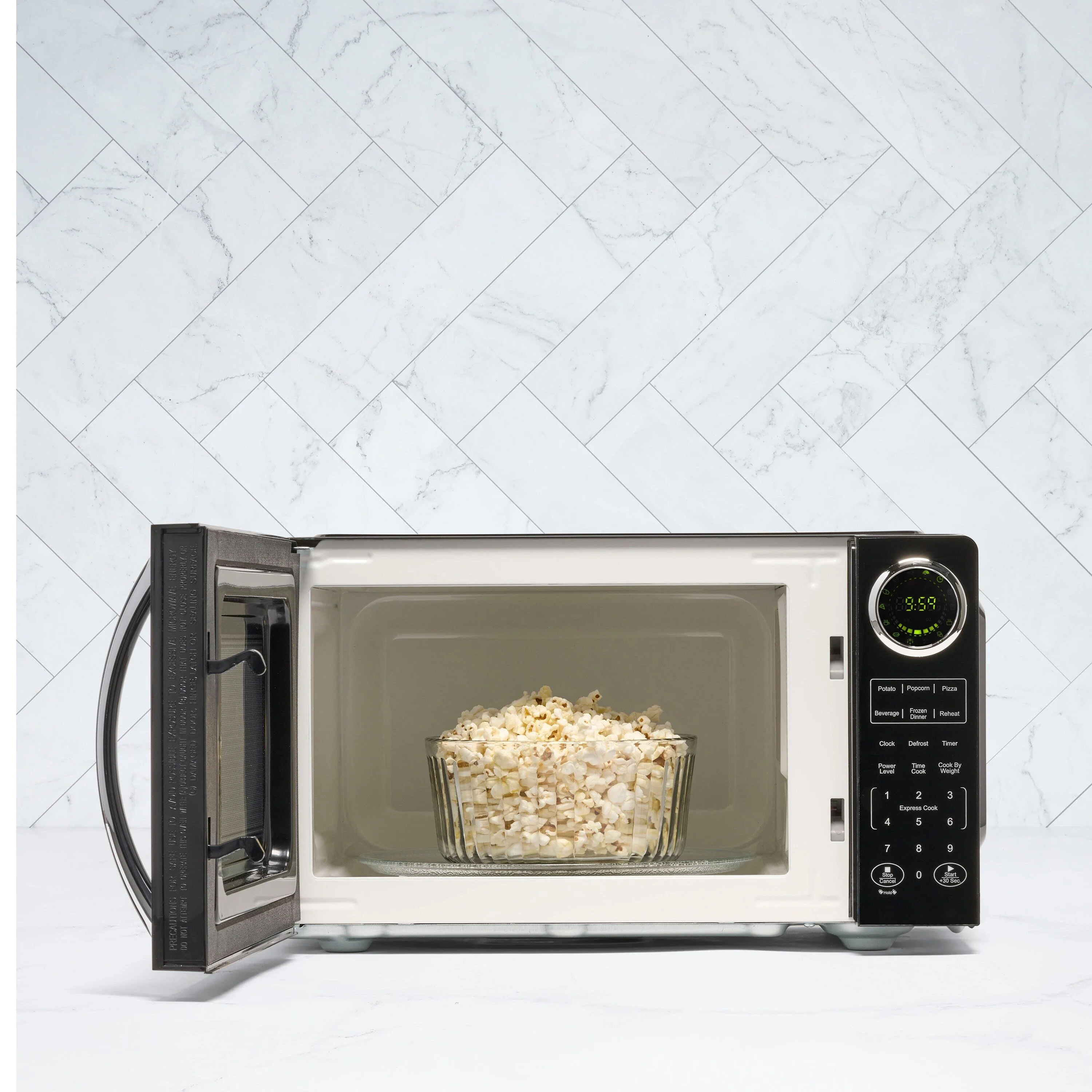 Nostalgia Retro 0.9 Cubic Foot Countertop Microwave Oven