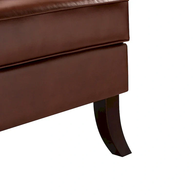 Angeles Mid-century Modern Ergonomic Vegan Leather Armchair with Wingback Set of 2 by HULALA HOME