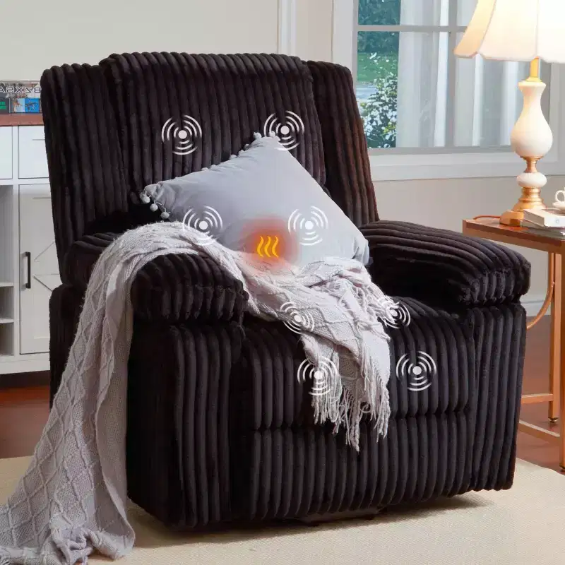 Recliner Sofa,Lift Recliner Chair with Heat & Massage - Plush Padded Seat with Back Support & Armrests, Designed for Elderly&Mobility Impaired Users