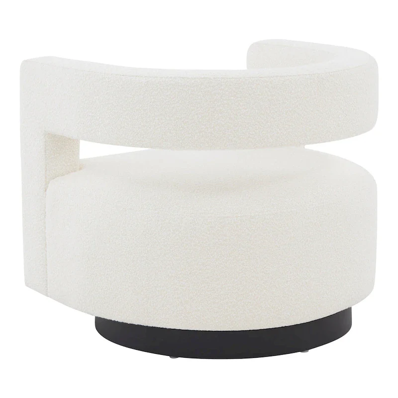 SAFAVIEH Couture Cela Swivel Chair (Fully Assembled) - 31.1 W x 28.4 L x 26.8 H - 31Wx28Dx27H