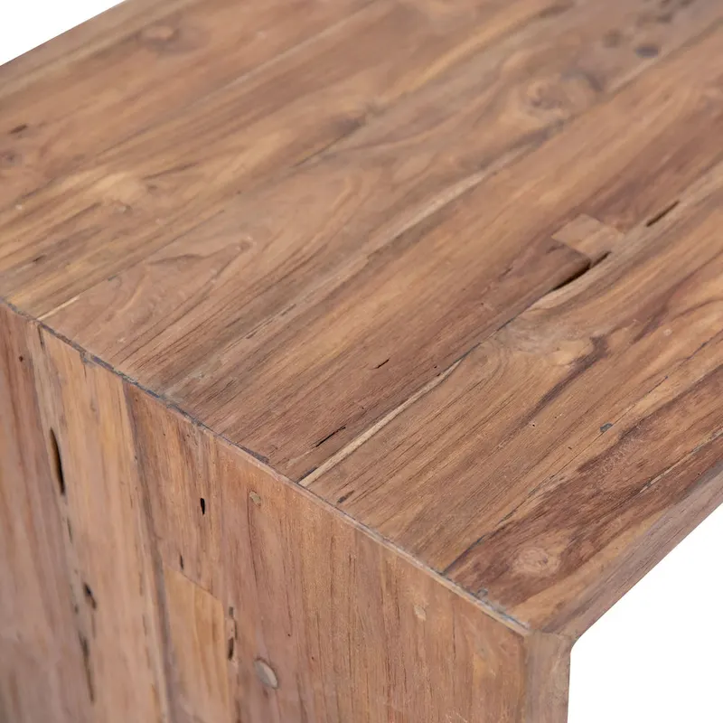 Camila 60-inch Rectangular Reclaimed Teak Waterfall Writing Desk