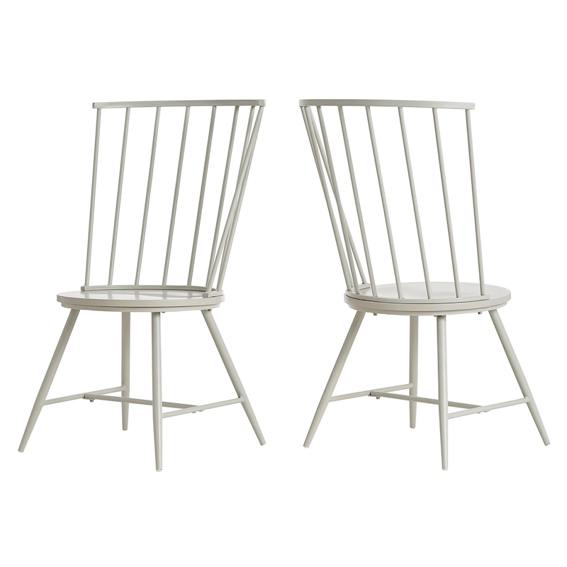 Truman High Back Metal and Wood Spindle Dining Chair (Set of 2) by iNSPIRE Q Modern