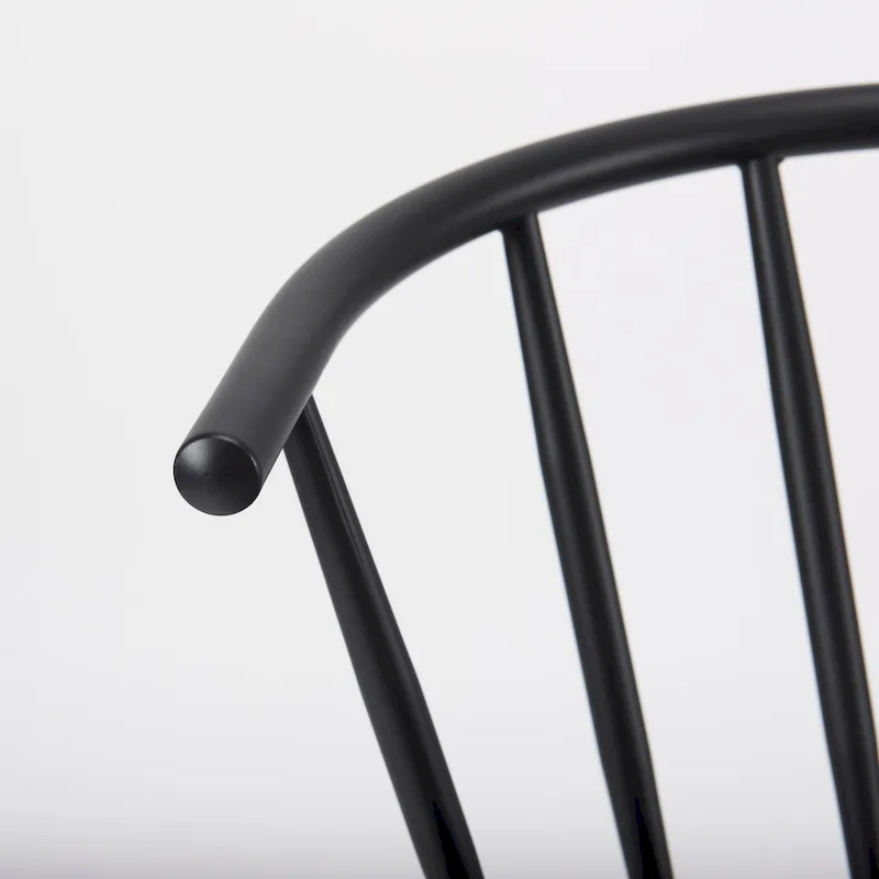 Colin Black Metal Dining Chair - 21.2 W x 21.2 D x 30.3 H