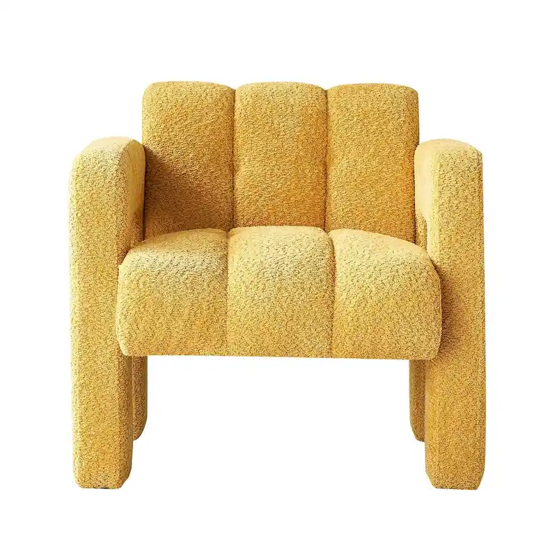 31.10 Wide Boucle Upholstered Accent Chair