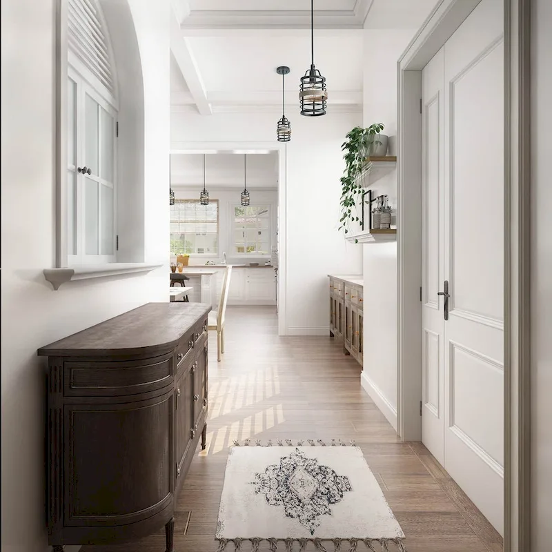 Carbon Loft Farmhouse 1-Light Cage Island Pendant Light - D4.7 *H7.9