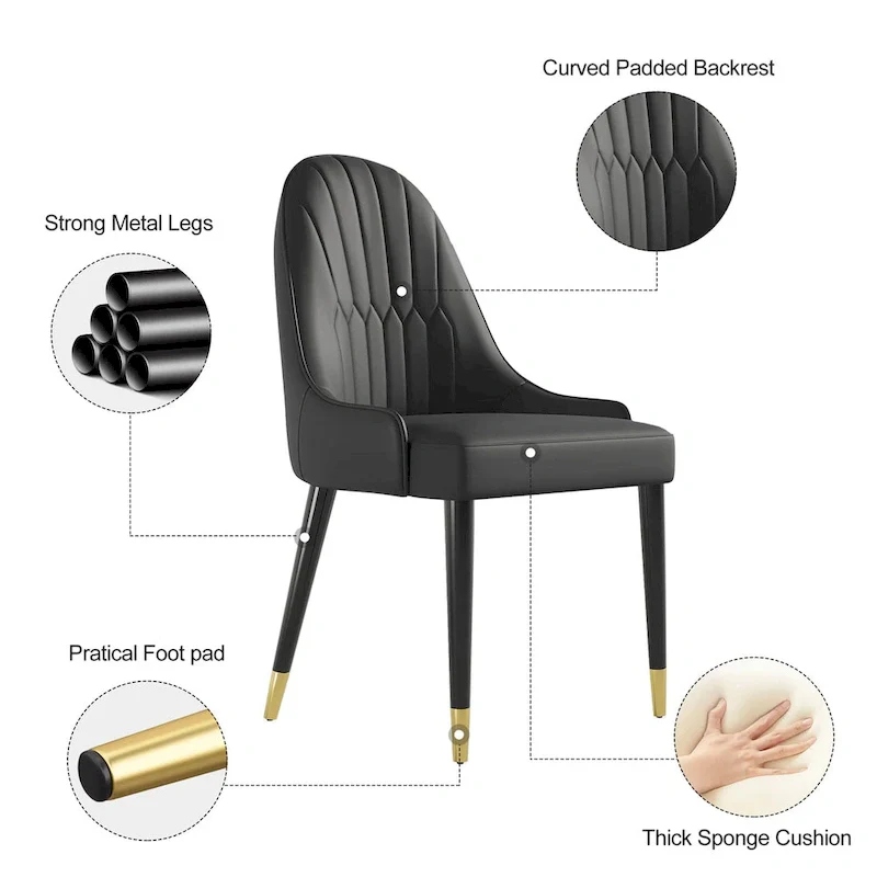 9 - Piece 110.24 Extendable Sintered Stone Dining Table and 8 Leather Chairs Dining Set