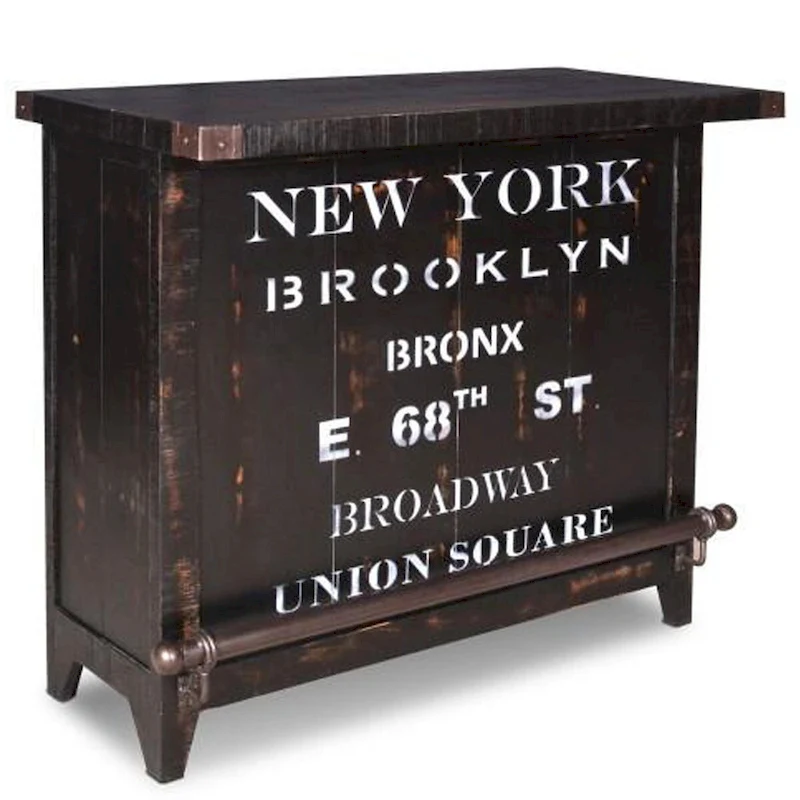 City Bar with Wine Rack - 48 - with Graffiti