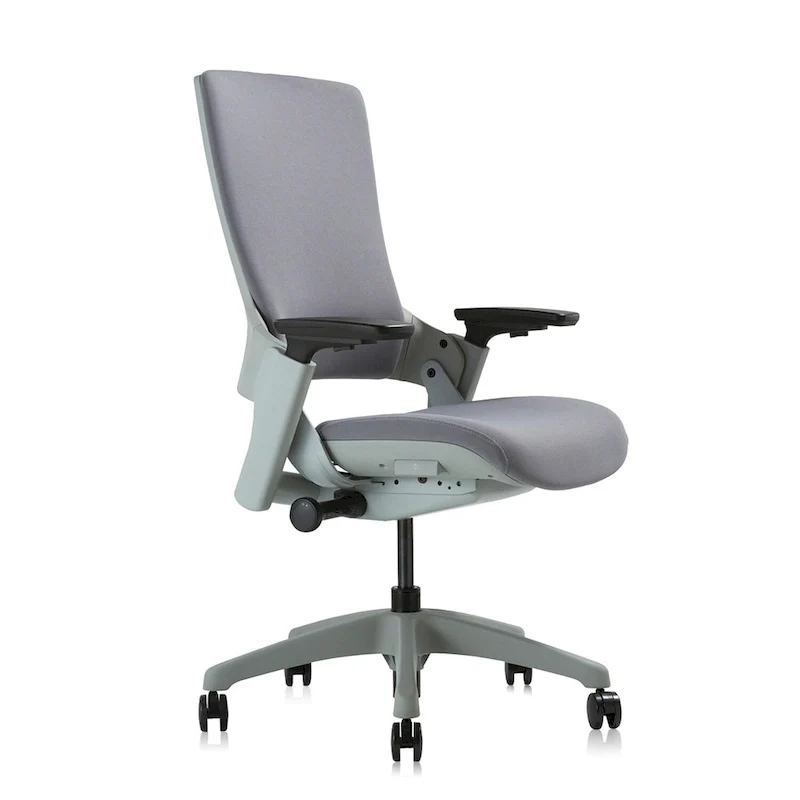 Furniture of America Hudson Modern Grey ANSI-BIFMA Certified Fabric Height Adjustable Office Desk Chair