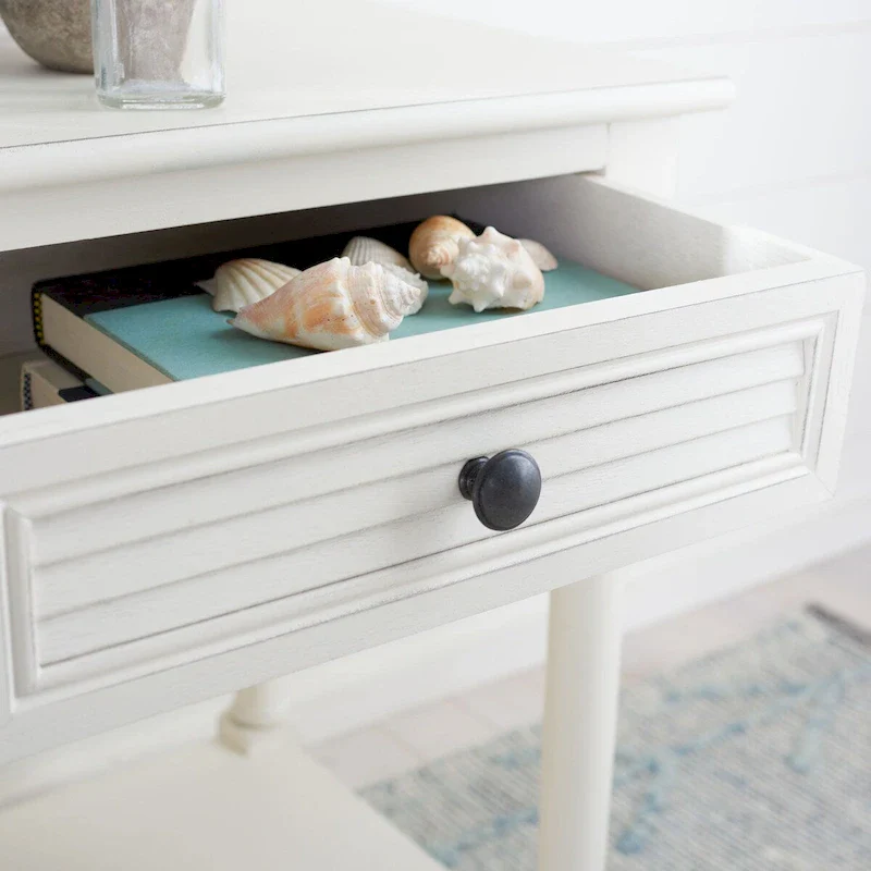 1-Drawer Lower Shelf Nightstand Accent Table - 19  W x 15.8  L x 26  H - 19Wx16Dx26H