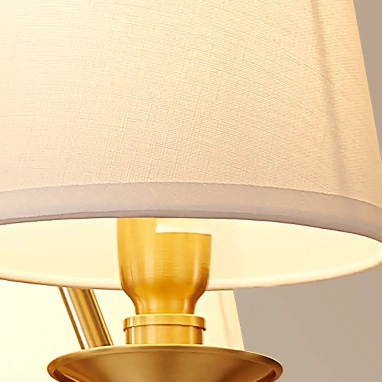 Multi-light Elegant Gold Chandelier with Fabric Shade