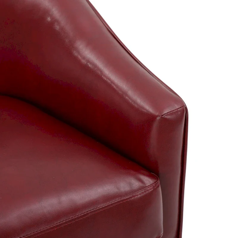 Faux Leather Loveseat 2-Seater - Red/Teal/Green