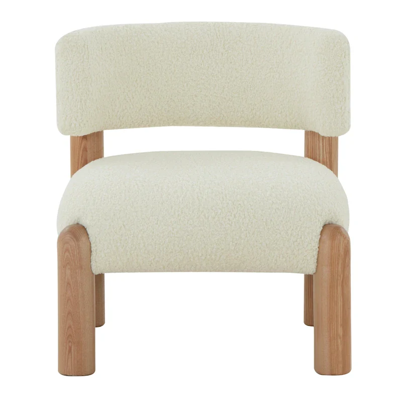 Dineke Faux Shearling Accent Chair - 26 In. W x 26 In. D x 28 In. H - 26Wx26Dx28H