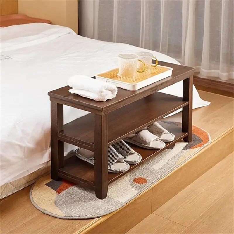 Bench 2-Tier Wood Heavy Duty - 11.81 D x 31.5 W x 16.54 H