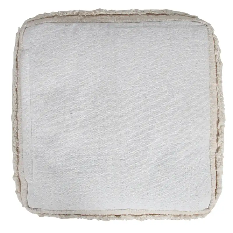 Sevita Solid Textured Stripe Pouf Ottoman