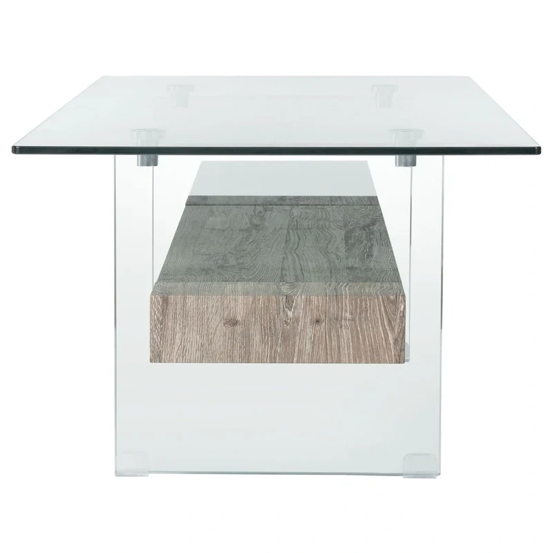 Modern Glass Coffee Table - 43.3 x 23.6 x 16.5