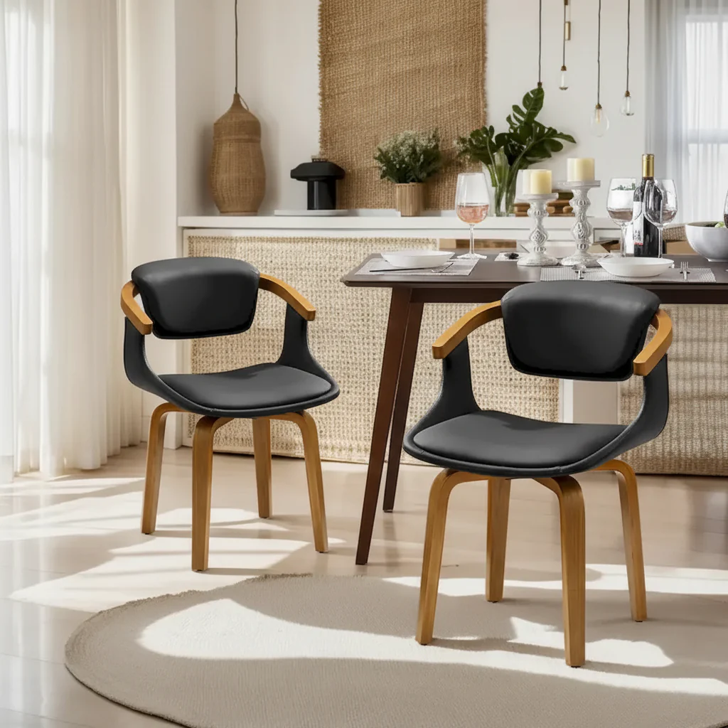 Art Leon Mid-century Modern Swivel Dining Chair (Set of 2)