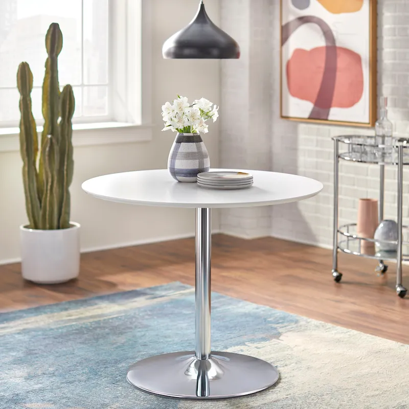 Round Dining Table, Multi-Color/Finish Options, Seats 2