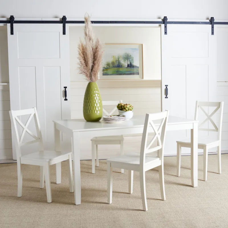 SAFAVIEH Lulla Farmhouse x-Back Dining Chair (Set of 2)