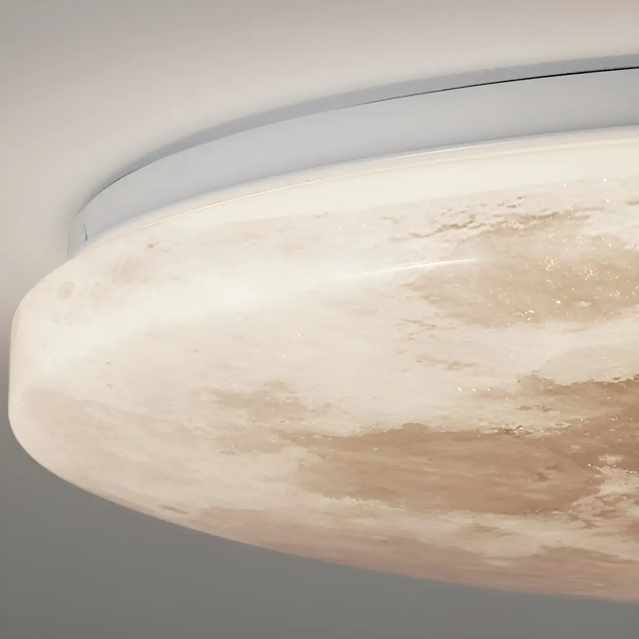 Modern Moon Design Dimmable LED Flush Mount Ceiling Light