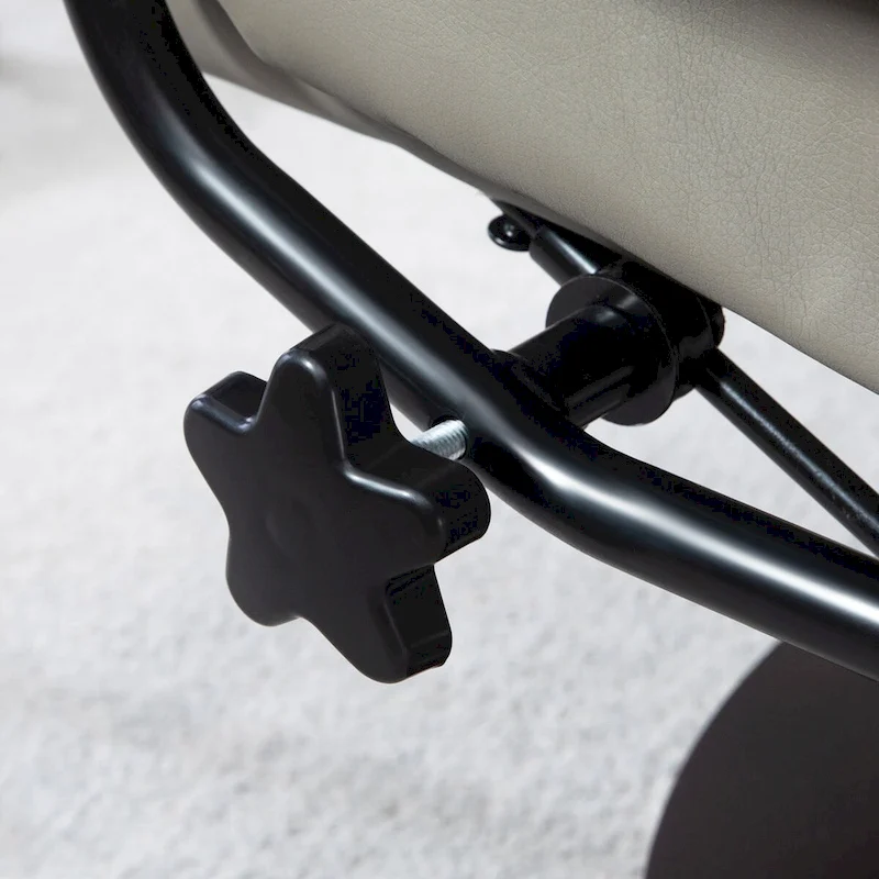 HOMCOM Swivel Recliner Chair and Ottoman, Faux Leather Reclining Chair with High Back