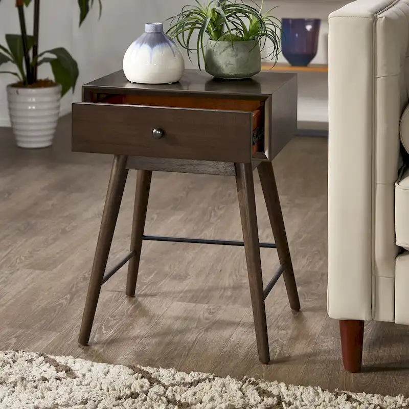 Aksel Wood 1-drawer End Table by iNSPIRE Q Modern