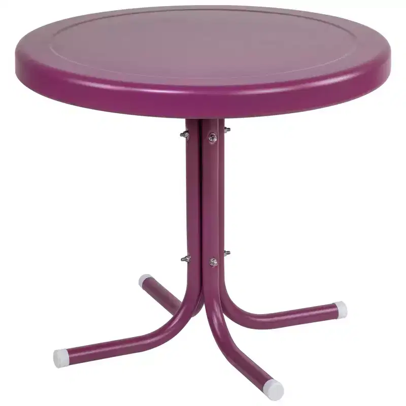 Northlight 22 Outdoor Retro Tulip Side Table, Purple
