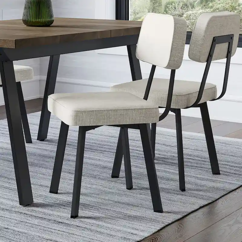 Amisco Clarkson Upholstered Dining Chair with Metal Legs